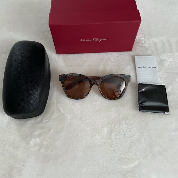 Salvatore Ferragamo Modified Cat Eye Sunglasses - Picture 2 of 9